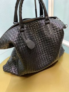 Сумка Bottega Veneta чёрная/Бордо