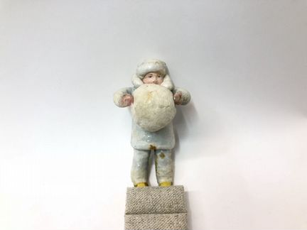 129 старинная ватная елочная игрушка СССР папье-ма
