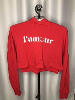 Худи H&M красное укороченное