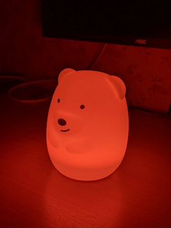 Ночник портативный светильник Rombica LED Мишка Te