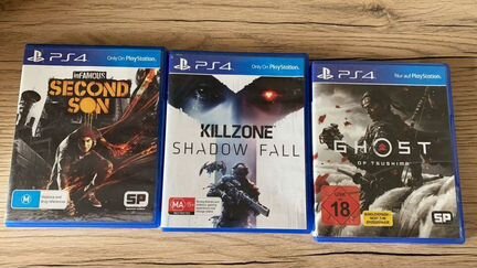 3игры PS4:Ghost of Tsushima,infamous SS,Killzone