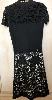 Платье чёрное трикотажное шерстяное Class Roberto