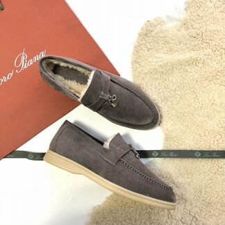 Loro Piana зимние лоферы с мехом