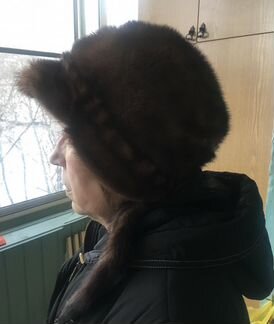 Зимняя шапка из меха норки