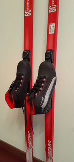 Лыжи беговые fischer BC ботинками /комплект