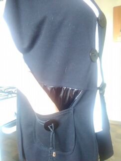 Жакет типа жилет-накидка на пуговицах 58RU