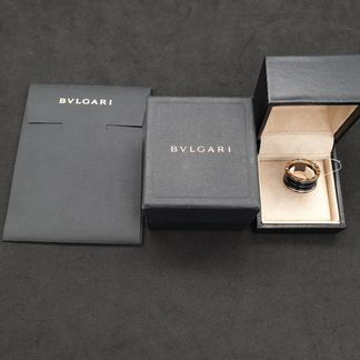 Кольцо Bvlgari розовое золото, керамика
