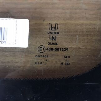 Стекло заднего левого крыла Honda Pilot 2