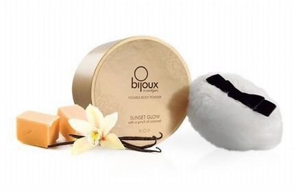 Съедобная пудра для тела с ароматом солёной караме