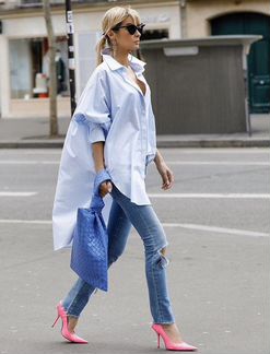 Туника-рубашка Stradivarius хлопок