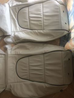 Кожаная обивка Jaguar X358 Portfolio Ivory/Navy