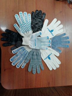 Перчатки хб с пвх. ндс. Мы производители