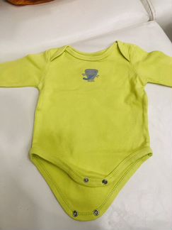 Боди с длинным рукавом салатового цвета