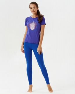 Леггинсы женские Simple васильковые YogaDress (васильковый L (48)