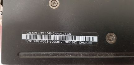 Видеокарта MSI GTX 1060 6GB