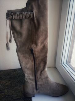 Сапоги замшевые натуральные Италия