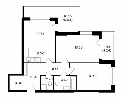 3-к квартира, 85.9 м², 28/29 эт.