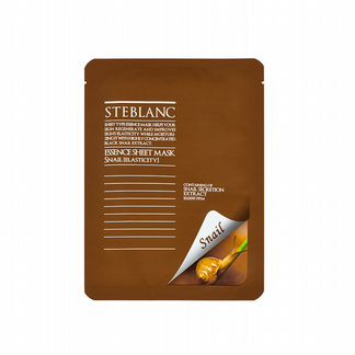 Тканевая маска для лица восстанавливающая на основе муцина улитки Essence Sheet Mask Snail, Steblanc