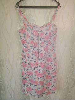 Сарафан джинсовый розовый, р. 44