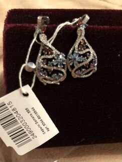 Золотые серьги с бриллиантами