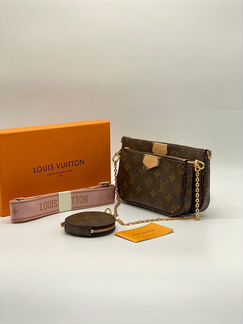 Louis Vuitton белый клатч с разноцветными буквами