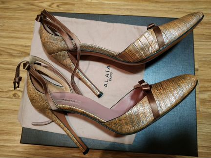 Туфли Alaia из кожи ската 38 р