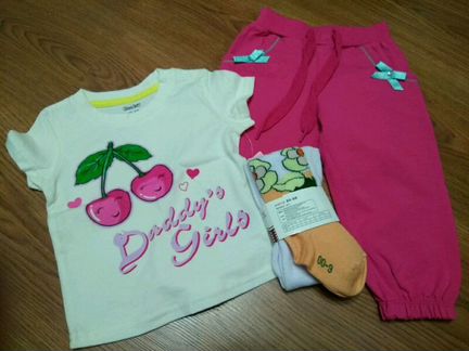 Брюки breezegirls, (футболочка+колготки) в подарок