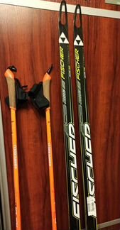 Коньковые лыжи Fischer Carbon lite 192 палки ботин