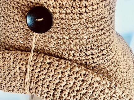 Шляпа плетёная ручной работы новая