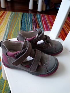 Ботинки для девочки, р-р 25 серо-розовые, новые