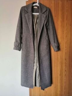 Пальто серое длинное