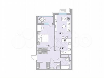 2-к квартира, 59.3 м², 4/24 эт.