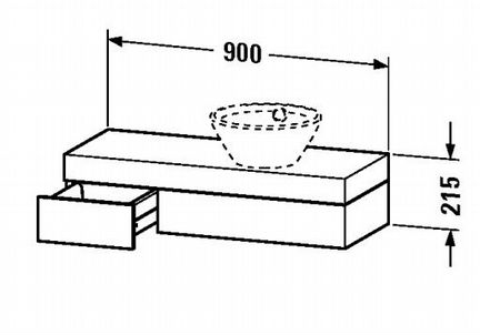 Тумба Duravit Fogo FO 8370 под накладную раковину