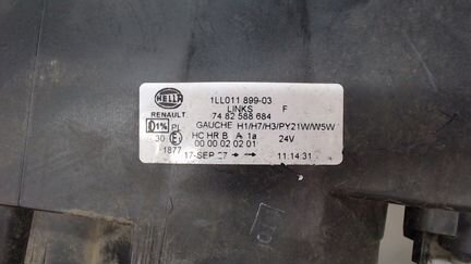 Фара (передняя) левая Renault Midlum 2 2005, 2008