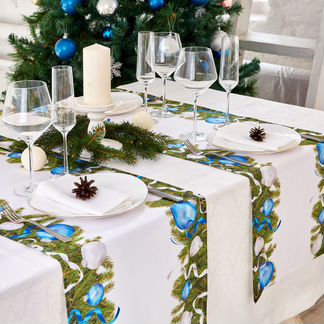 Дорожка на стол Елочные Игрушки (40х140 см)