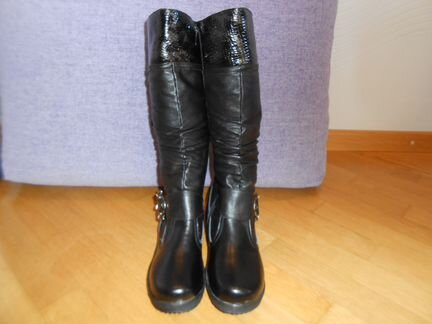 Сапоги новые натуральная кожа и мех р-р 36,37