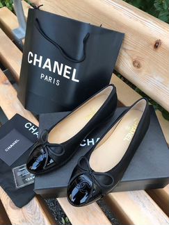 Балетки туфли Chanel Шанель Ballerinas черные