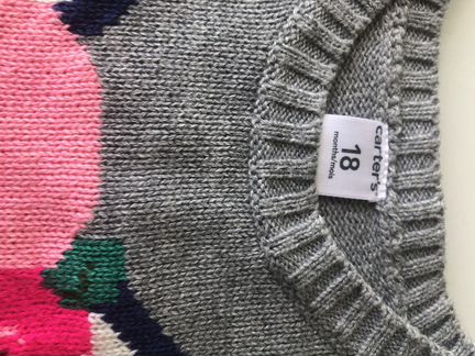 Свитер хлопковый Carter’s 18m