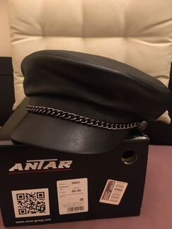 Кепка-фуражка натуральная кожа Antar