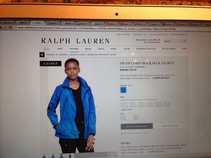 Ветровка Ralph Lauren новая, из США