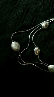 Итальянское серебряное ожерелье колье