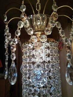 Хрустальная люстра-Чехия винтаж 70-е