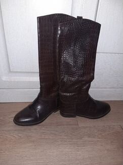 Сапоги зимние кожаные