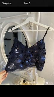 Топ пайетки zara