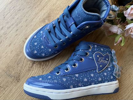 Кеды кожа мигающие новые Geox 27 р