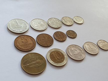 Годовой Набор Монет 1991г лмд UNC