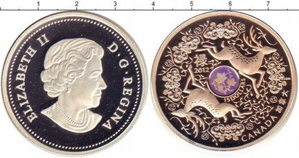 Монета Канада 15 долларов Серебро 2012 Proof
